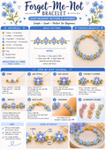 Forget-Me-Not Bracelet Beading Pattern & Tutorial