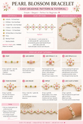 Pearl Blossom Bracelet Beading Pattern & Tutorial