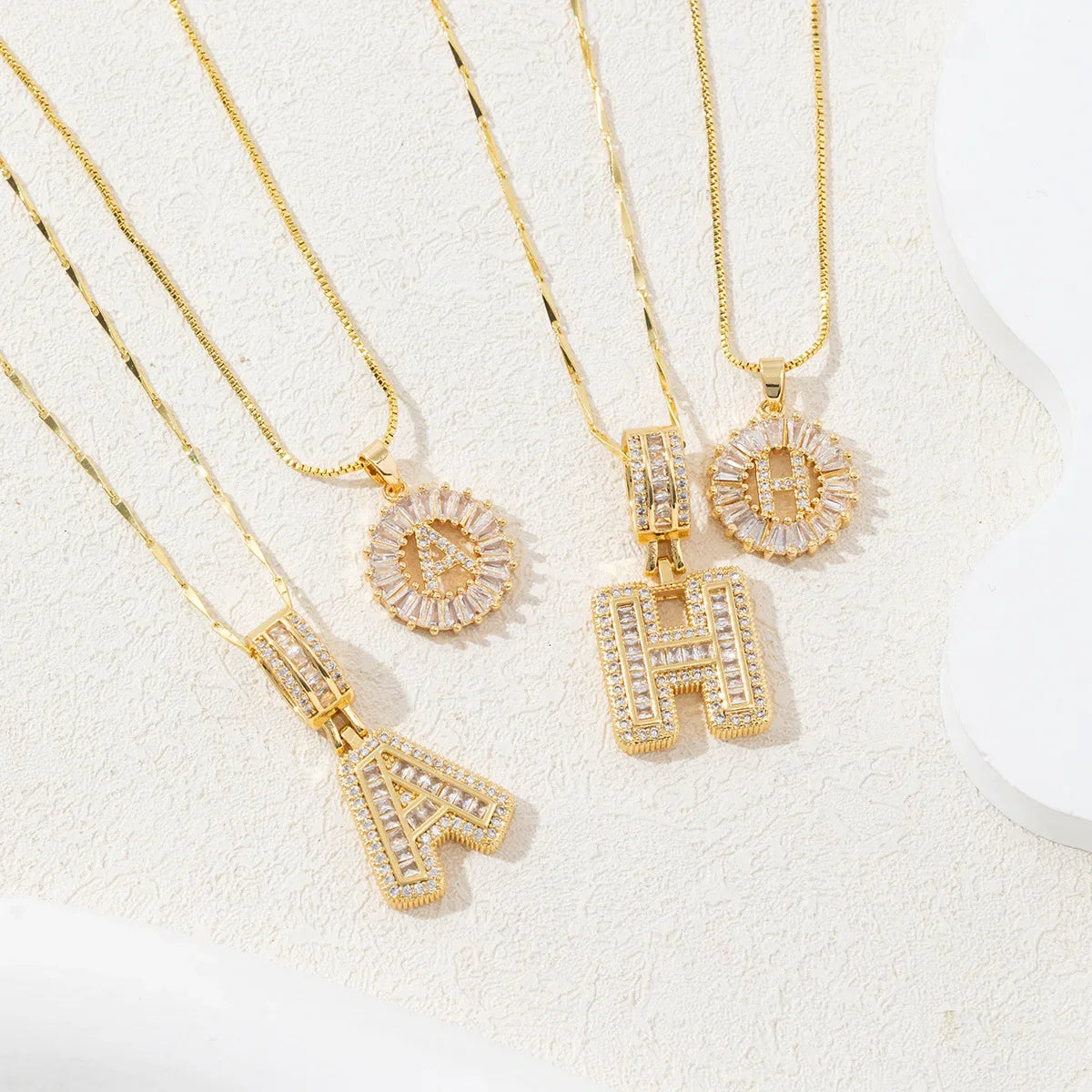 Sparkling Letter Flower Necklace