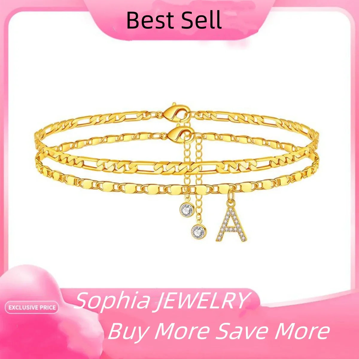 Charming Initial Anklet