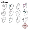 Elegant Silver Adjustable Rings