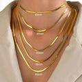 Elegant Gold Snake Necklace