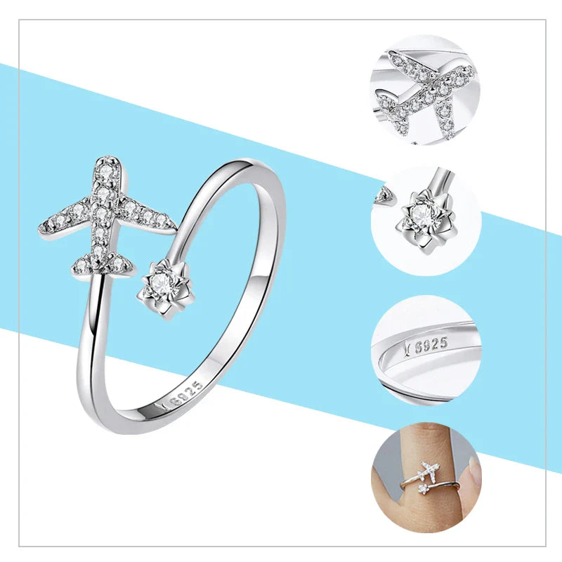 Elegant Silver Adjustable Rings