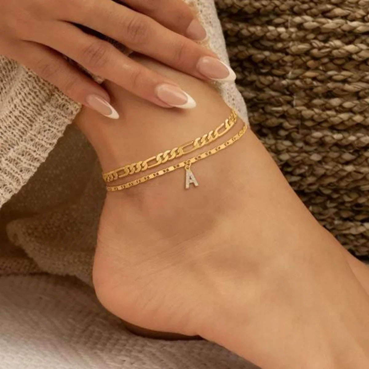 Charming Initial Anklet