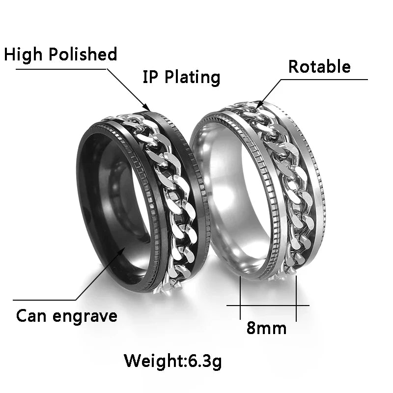 Stylish Men's Spinner Ring