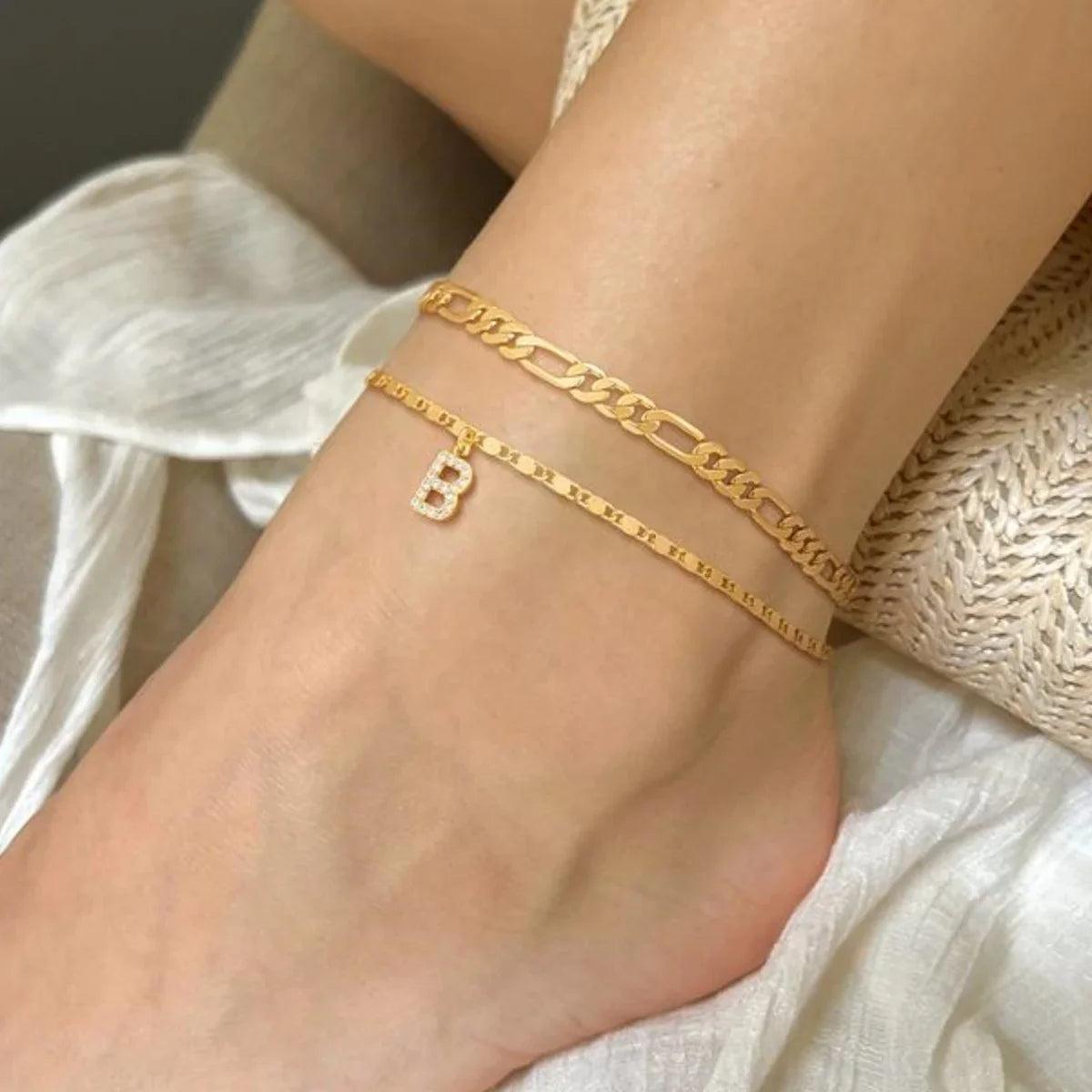 Charming Initial Anklet