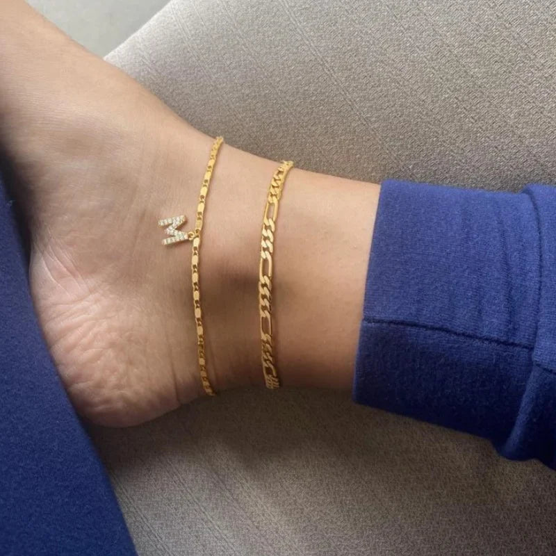 Charming Initial Anklet