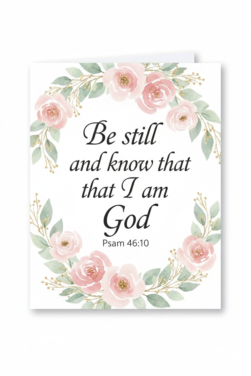 Be still and know that I am God – Psalm 46:10