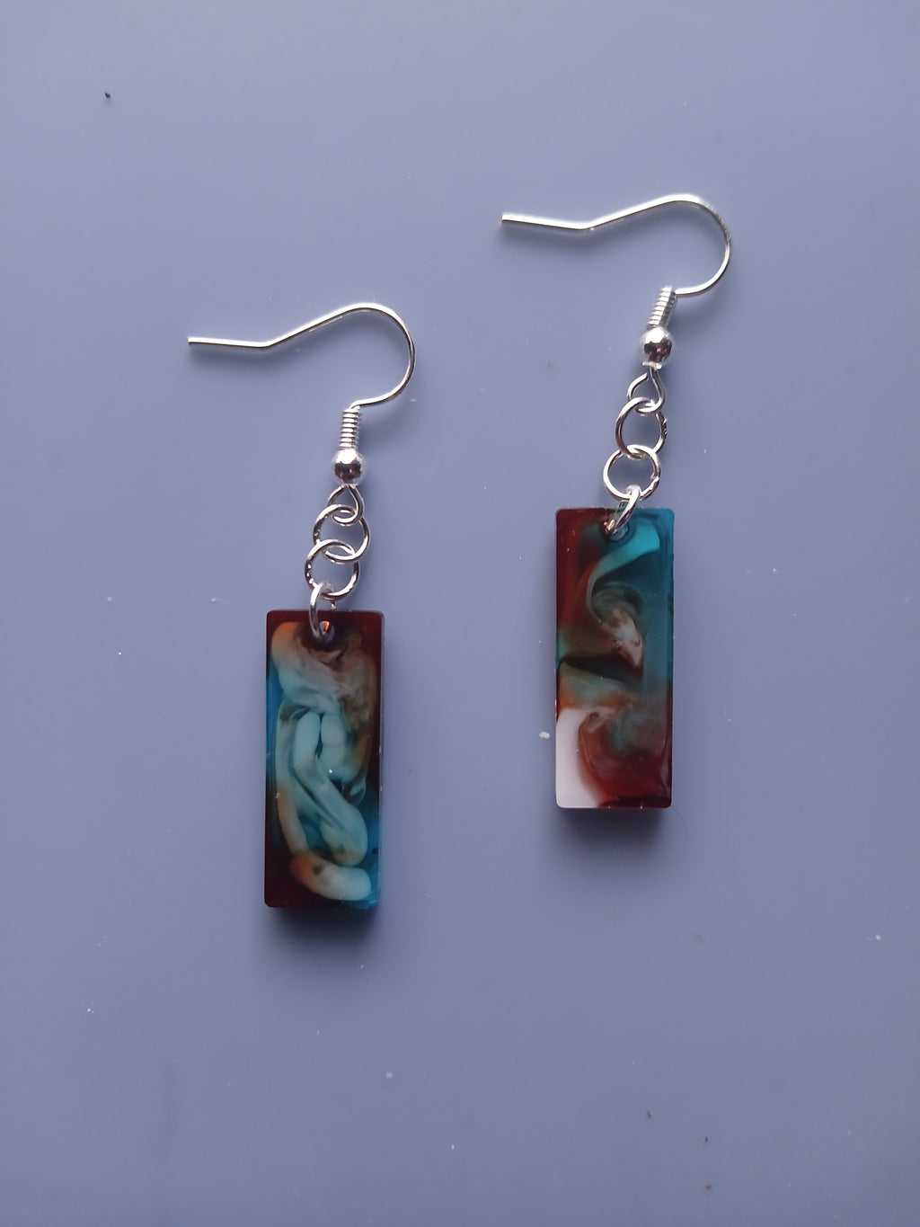 Ocean Mist Cross Pendant & Earrings Set - Handmade