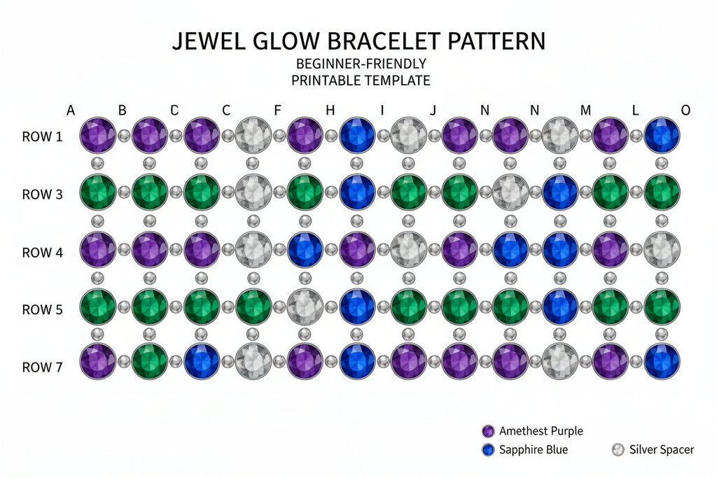 Grace and Gems Pattern Diagram