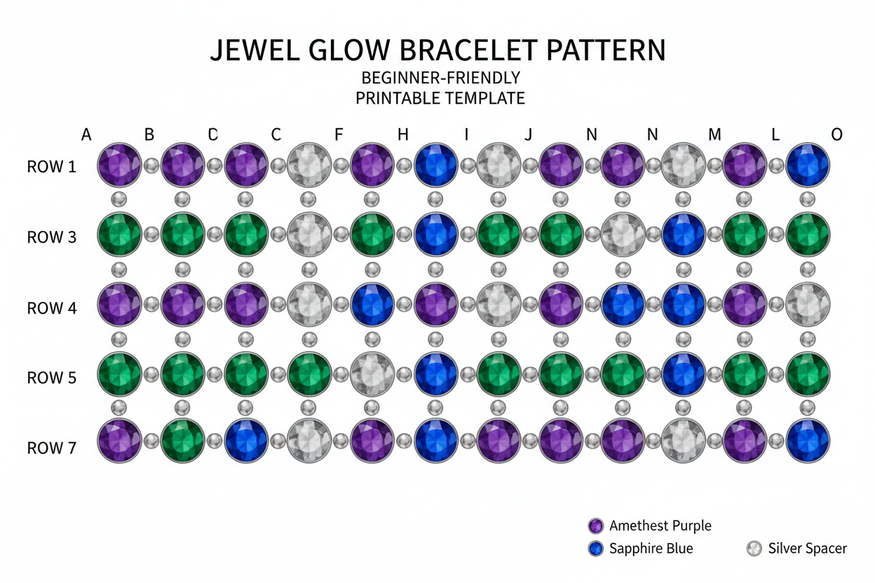 Grace and Gems Pattern Diagram