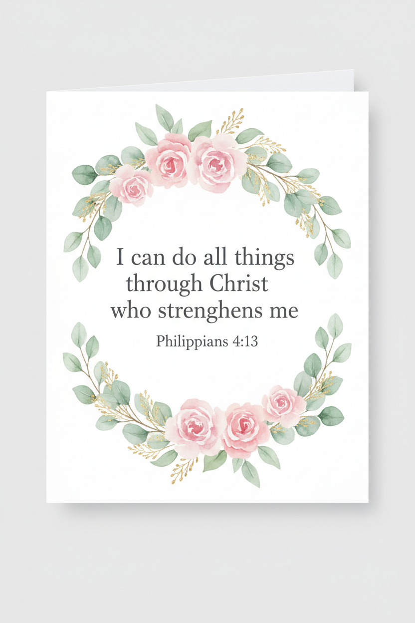 I can do all things through Christ who strengthens me – Philippians 4:13