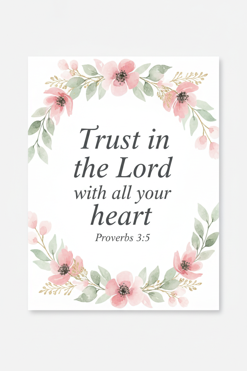 Trust in the Lord with all your heart – Proverbs 3:5
